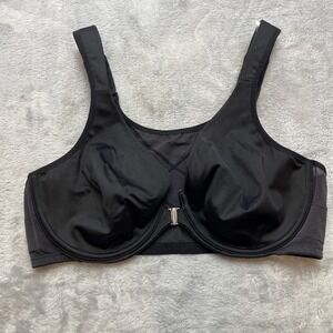 Delmira Womens Posture Bra Size 36C Black Underwire Unlined Full Coverage W698